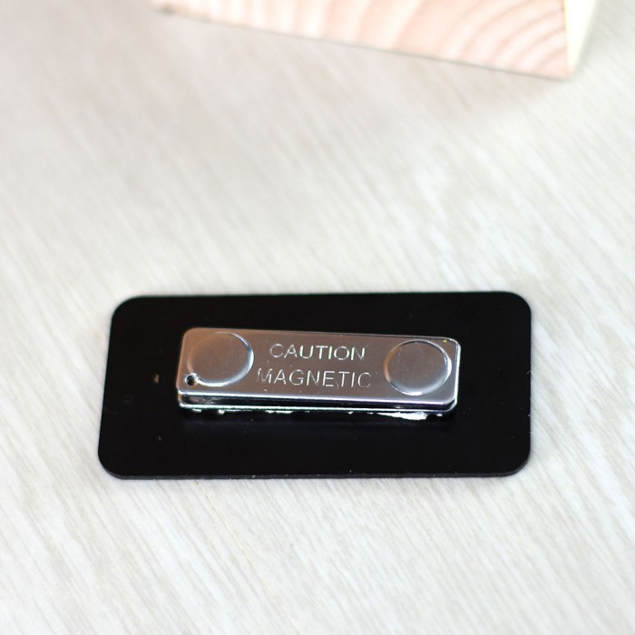 Name tag ασημί-μαύρο