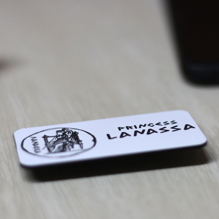 Name tag άσπρο-μαύρο