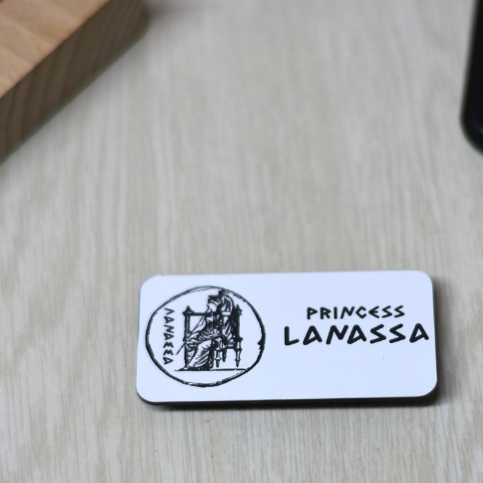 Name tag άσπρο-μαύρο