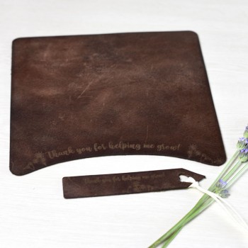 Σετ δερμάτινο mouse pad&σελιδοδείκτης δώρο για δασκάλα-δάσκαλο 1