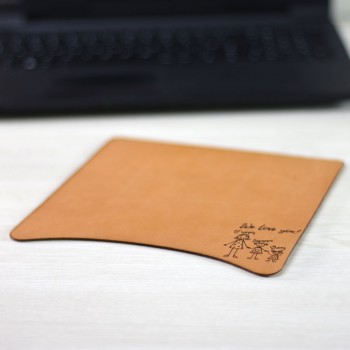 Χειροποίητο Δερμάτινο mouse pad με την οικογένεια σας