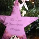 Χειροποίητο Χριστουγεννιάτικο Στολίδι αστέρι τα Πρώτα μου Χριστούγεννα ροζ