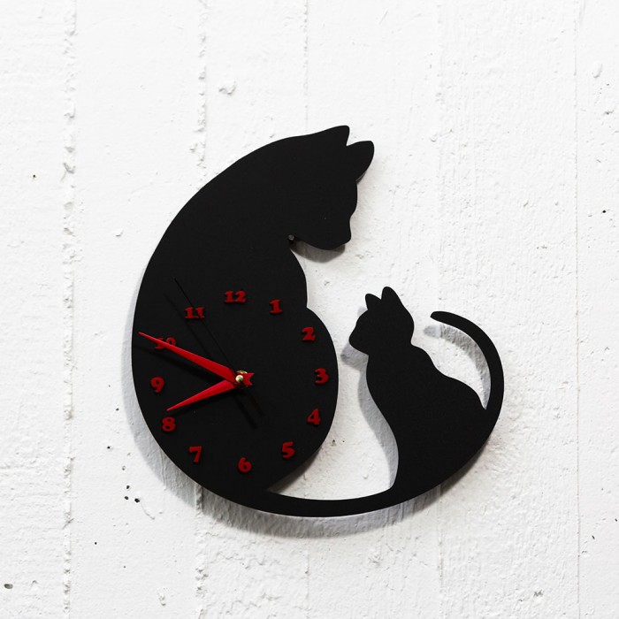Ρολόι The big and the small cat