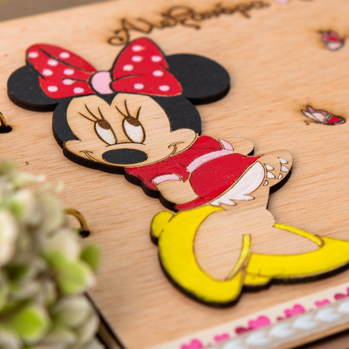 Ξύλινο βιβλίο ευχών Minnie